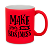 Rubber coated neon mug for engraving
